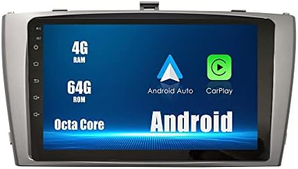 Android 10 Autoradio Autós Navigációs Sztereó Multimédia Lejátszó, GPS, Rádió, 2.5 D érintőképernyő forTOYOTA AVENSIS 2009-2015 Ezüst Octa-Core