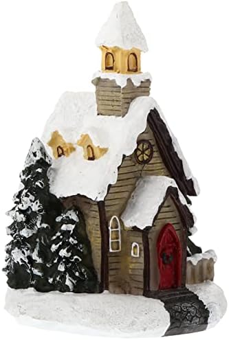 BESPORTBLE Mézeskalács Karácsonyi Dekoráció Village Luxus Ház Dekoráció Karácsonyi Jelenet Falu Fény Épület Világító Figurák