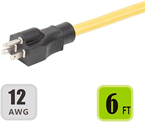 [4-in-1] 12AWG 15 Amp Háztartási HÁLÓZATI Csatlakozó 20 Amp T Penge Adapter Kábel,5-15P 5-20R,5-15P, hogy 6-15R,5-15P, hogy 6-20R,
