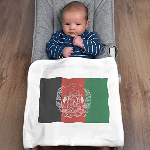 Azeeda 'Afganistan Zászló' Pamut Bébi Takaró / Kendő (BY00026917)