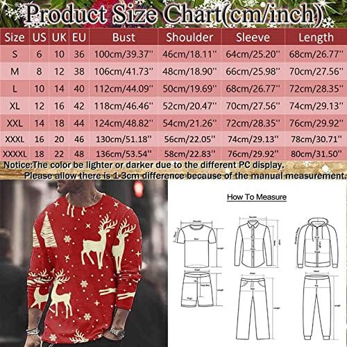 ZDDO Karácsonyi Long Sleeve T-shirt Férfi ruházat, Karácsonyi 3D Grafikus Mikulás Nyomtatás Sleeve Tee Maximum Fél Sport Póló