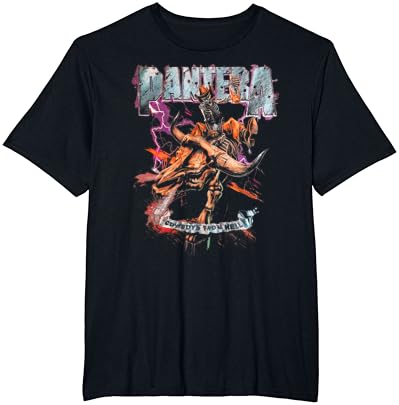 Pantera Hivatalos Cowboys From Hell Lovaglás Csontváz Rövid Ujjú T-Shirt
