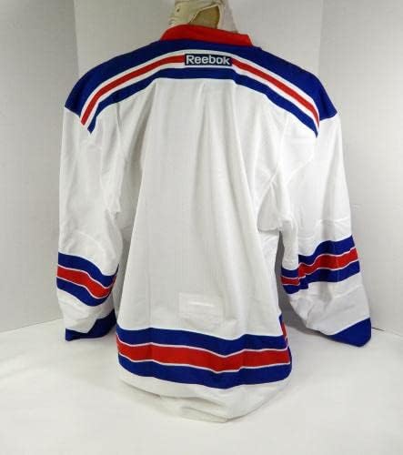 A New York Rangers Játék, Üres Kiadott Fehér Távol Jersey Reebok 58 DP40454 - Játék Használt NHL-Mezek