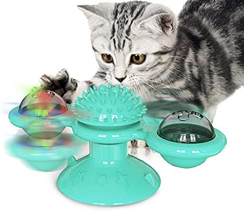 NC Pet Supplies Viszont Szélmalom Cica Játékok Ugratni macska Lemezjátszó Labdát macska Képzés Fogmosás Zöld