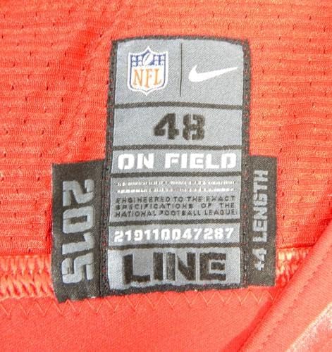 2015 San Francisco 49ers Joe Looney 78 Játék Kiadott Piros Mez 48 DP28465 - Aláíratlan NFL Játék Használt Mezek
