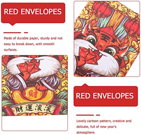 BESTOYARD Kínai Ajándék 40Pcs Kínai Új Év a Vörös Borítékok Év Hong Bao Jó Szerencse, Pénz, Ajándék Boríték Piros Csomag