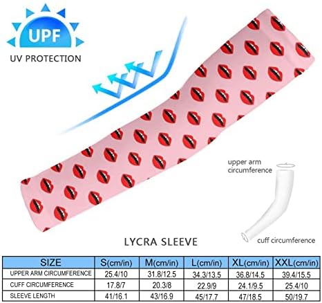 Ajka Vörös Rúzs Hűtés Tömörítés Kar Ujjú UV napvédő Anti-Slip Tetoválás Fedezze Fel Kar Ujjú