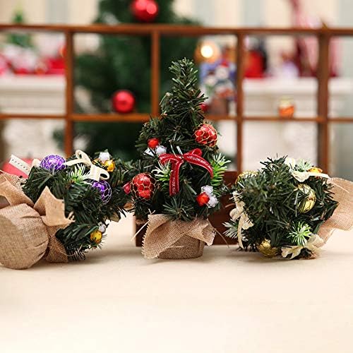 Lazyspace Mesterséges Asztali Mini karácsonyfa Díszek Miniatűr Fenyő Fa Bowknot pedig Csillogó Tökös Fesztivál Karácsonyi Esküvő Ünnepi