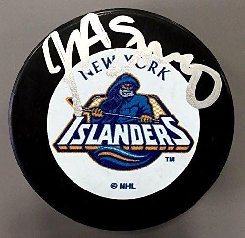 John Spano Aláírt New York Islanders Korong Tulajdonos Coa - Dedikált NHL Korong