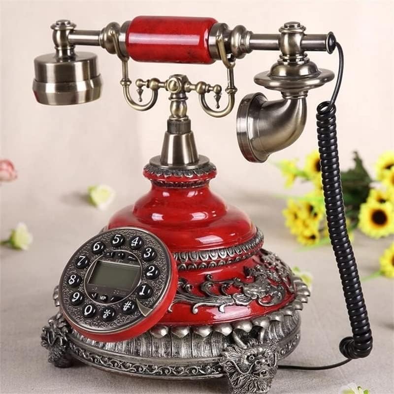 LHLLHL Antik Vezetékes Telefon Rögzített Digitális Retro Telefon Gombot, Tárcsázza a Klasszikus, Dekoratív, Tömör Fa Telefonok Vezetékes