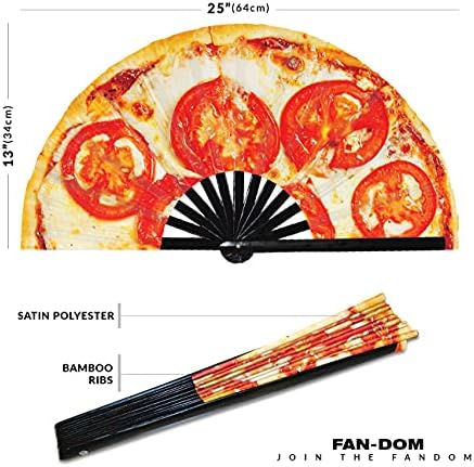 Pizza Kezét Rajongó Fagyasztott Pizza Tészta Cosplay Pizza Szósz, Sajt Halloween Ruhát Összecsukható UV Fény Kezét Rajongó