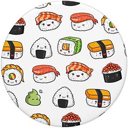 Édes Sushi, Aranyos, Vicces Japán Étel Szerető Fehér PopSockets PopGrip: Cserélhető Markolat Telefonok & Tabletta