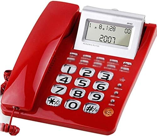 PDGJG Asztal Telefon，Vezetékes Telefon Hívófél-AZONOSÍTÓ hívásvárakoztatás, Piros Telefon,Iroda,Hotel