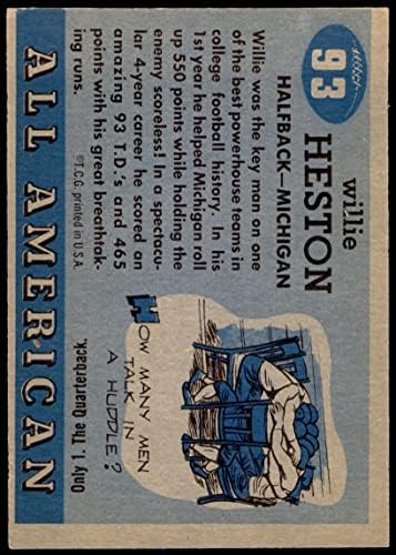 1955 Topps 93 Willie Heston (Foci Kártya) EX Michigan