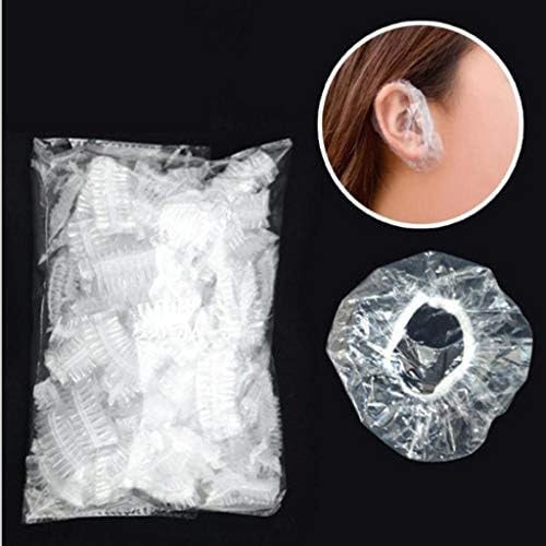 Haj Fülvédő 100 Fülvédő Fülvédő Eldobható Vízálló Műanyag Sült Haj (Fehér, Egy Méret)