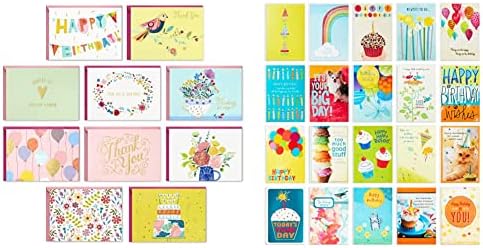Hallmark Csomag 30 Válogatott Dobozos Üdvözlőlapok, Jó hangulat—Születésnapi, Rád Gondolok, Köszönöm, Üres Lapok & Születésnapi Kártyákat