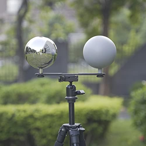Maoping 12 cm VFX HDRI Chrome Ball + Szürke Labda 360 Cam a HDRI Világítás (C4D / Vöröseltolódás) Rozsdamentes Acél Üreges Gömb, Fényképészeti