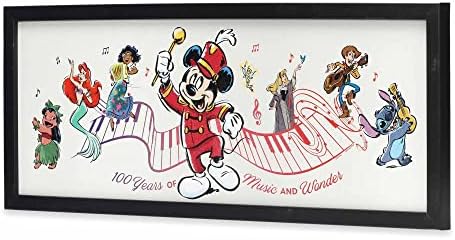 Open Road Márka Disney 100 Év Zenei Csoda, Fa Keretes Fali Dekor - Nagy Mickey Egér Wall Art a Haza Díszítő