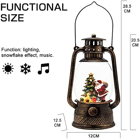 NORYER Zenei Hógömb Lámpások 2 Csomag, Világító USB/elemes Kavargó Énekel Víz Csillogó Lámpás, hógömböket Lámpás Felnőttek számára, illetve