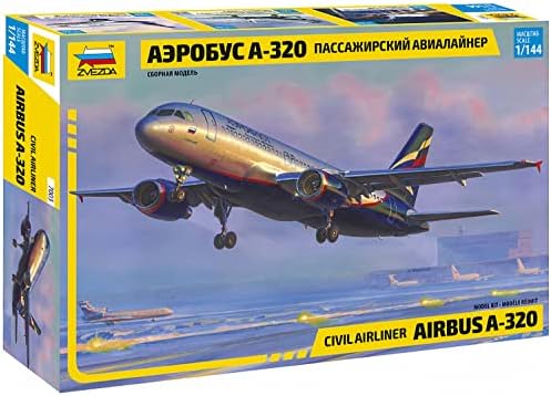 Zvezda Modell Airbus A-320 - Aeroflot Modell Készlet (1/144-Skála)