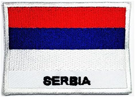 Kleenplus 3pcs. 1.7X2.6 HÜVELYK. Szerbia Zászló Javítás Taktikai Katonai Zászló Hímzett Foltok Ország Zászló Matricák Hímzéssel,
