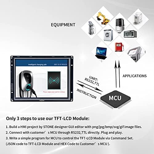 4.3 Inch HMI Színes TFT LCD Kijelző Modul érintőképernyő + Vezérlő Tábla + Program Eszköz vagy Arduino(4.3 Hüvelyk, YTVI043WT-01)