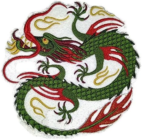 Egyéni Zöld Kínai Sárkány Hímzett Vasalót/Varrni Patch [6 * 6] [Készült az USA-ban]