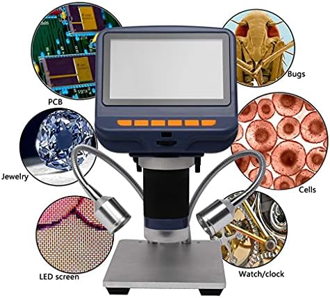 DLOETT 220X Asztali Elektronikus Digitális Sztereó Mikroszkóp Forrasztás Javítása a 4,3 hüvelykes Képernyő LED