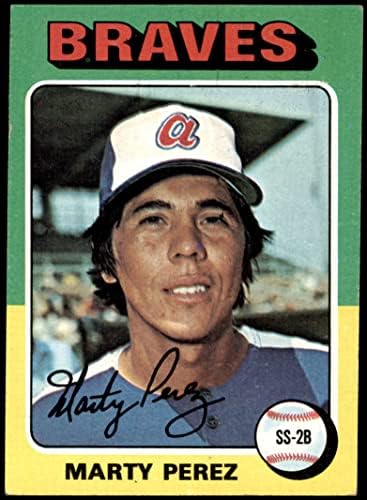 1975 Topps 499 Marty Perez Atlanta Braves (Baseball Kártya) EX/MT Bátrabbak