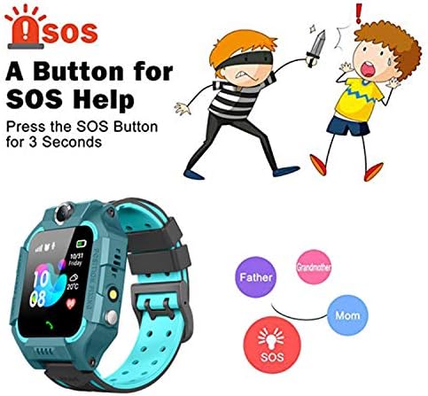 zqtech SmartWatch Gyerekeknek GPS Nyomkövető - IP67 Vízálló Smartwatches SOS Hang Chat Kamera Lámpa Ébresztőóra Digitális Karóra Smartwatch
