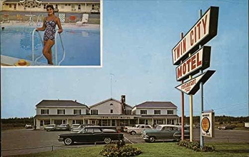 Twin City Motel Brewer, Maine NEKEM Eredeti Régi Képeslap