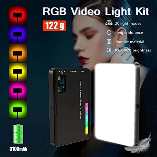 PDGJG RGB LED Videó Fény Fotózás Töltse Kamera Világítás Panel CRI95+ 2500-9000K LCD Kijelző Hideg Cipő Élő Streaming DSLR