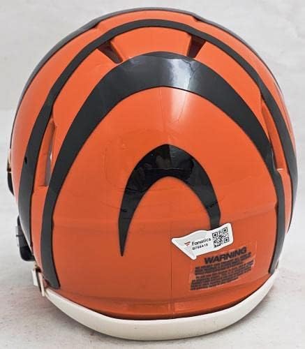 Joe Ás Dedikált Cincinnati Bengals Narancs Sebesség Mini Sisak Fanatikusok Holo Raktáron 213090 - Dedikált NFL Mini Sisak