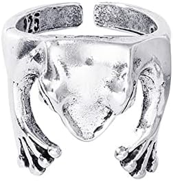 GUANGMING - 1DB Retro Béka Gyűrű, Aranyos Vintage Állat Gyűrű Állítható Kreatív 3D Nyitott Gyűrű Alkalmas Születésnapok, Foglalkozások,