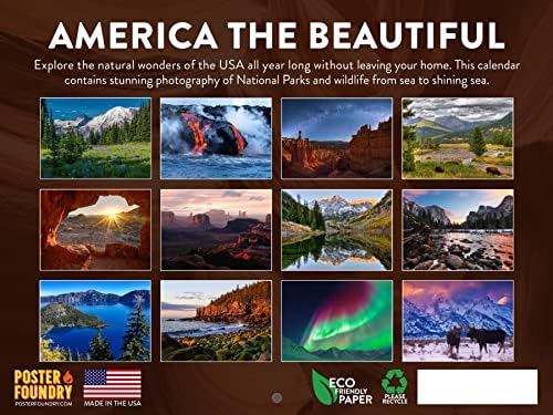 Vad Gyönyörű Amerika Naptári 2023 Havi Falra Naptári Utazási Természet Nemzeti Park Fotózás Nagy Tervező 24 Hónap - Teljes 2023