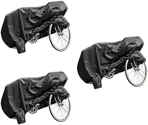 Abaodam 3 db Külső Borító Vízálló Protector Gyakorlati Kerékpár Cover (Fekete Méret S 170x60x85cm)