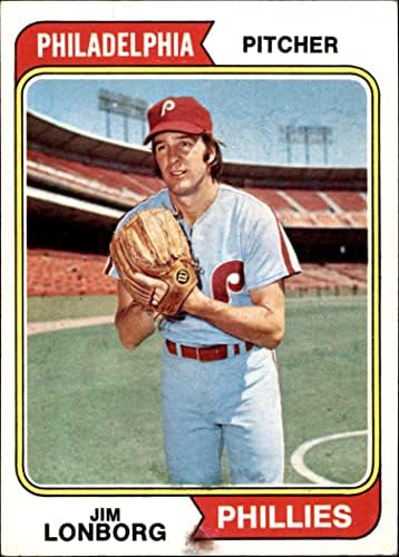 1974 Topps 342 Jim Lonborg Philadelphia Phillies (Baseball Kártya) EX/MT Phillies