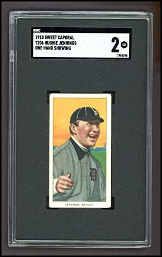 1909 T206 EGY Hughie Jennings Detroit Tigers (Baseball Kártya) (Egyik Kezével Mutatja) CSKP CSKP 2.00 Tigrisek