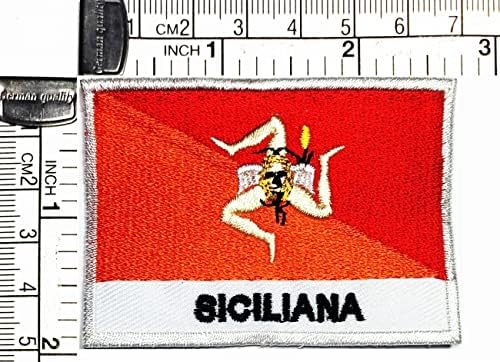 Kleenplus 1.7X2.6 HÜVELYK. Siciliana Zászló Javítás Katonai Taktikai Zászló Jelkép Egységes Jelmezt Varrni Vas A Foltok Ország