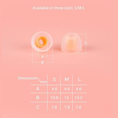 HiFiGo DUNU Candy Szilikon Eartips a 4,5 mm-es, 6 mm Fúvóka, Fül Tippek Csere Vezeték nélküli Fülhallgató, in - Ear Monitor (S(3 Pár))